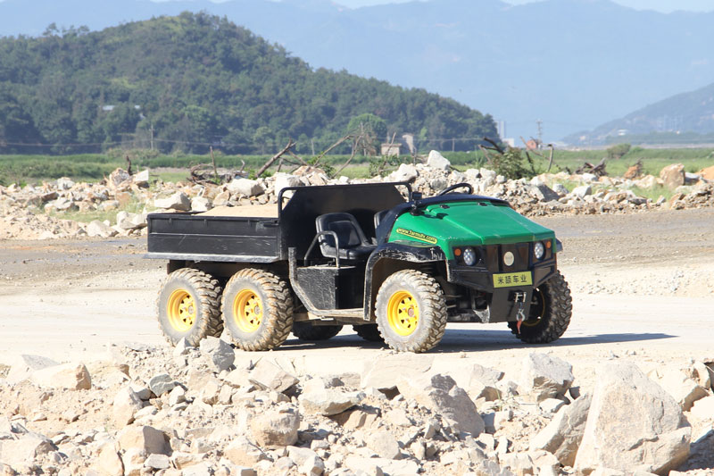 2-seater electric utility vehicle in the wilderness