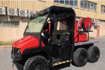 MIJIE Electric utility vehicle with fire extinguishing equipment